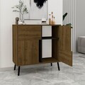 Dulap multifunctional, Hanah Home, Darien, 76.5x79.5x35 cm, PAL, Nuc Istanbul / Lemn negru