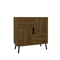 Dulap multifunctional, Hanah Home, Darien, 76.5x79.5x35 cm, PAL, Nuc Istanbul / Lemn negru
