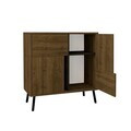 Dulap multifunctional, Hanah Home, Darien, 76.5x79.5x35 cm, PAL, Nuc Istanbul / Lemn negru