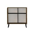 Dulap multifunctional, Hanah Home, Darien, 76.5x79.5x35 cm, PAL, Nuc Istanbul / Lemn negru