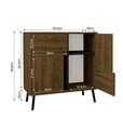 Dulap multifunctional, Hanah Home, Darien, 76.5x79.5x35 cm, PAL, Nuc Istanbul / Lemn negru