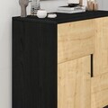 Dulap multifunctional, Hanah Home, Darien, 76.5x79.5x35 cm, PAL, Lemn negru / Stejar safir