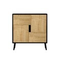 Dulap multifunctional, Hanah Home, Darien, 76.5x79.5x35 cm, PAL, Lemn negru / Stejar safir