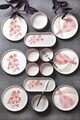 Set de mic dejun, Hermia, 430KSV1384, Ceramica, Platou: 25 x 11 x 3,5 cm (2 bucăți), Multicolor