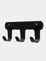 Cuier de perete, Hanah Home, Smart 3, 16.5x6x3 cm, Inox, Negru
