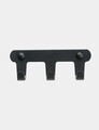 Cuier de perete, Hanah Home, Smart 3, 16.5x6x3 cm, Inox, Negru