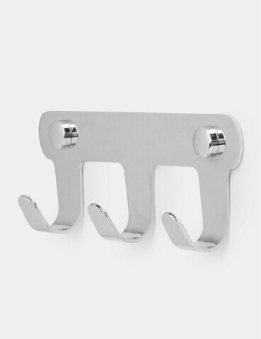 Cuier de perete, Hanah Home, Smart 3, 16.5x6x3 cm, Inox, Crom
