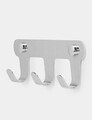 Cuier de perete, Hanah Home, Smart 3, 16.5x6x3 cm, Inox, Crom
