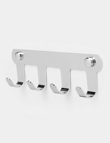Cuier de perete, Hanah Home, Smart 4, 22.5x6x3 cm, Inox, Crom