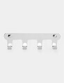 Cuier de perete, Hanah Home, Smart 4, 22.5x6x3 cm, Inox, Crom