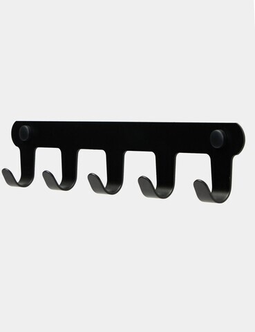 Cuier de perete, Hanah Home, Smart 5, 28.5x6x3 cm, Inox, Negru
