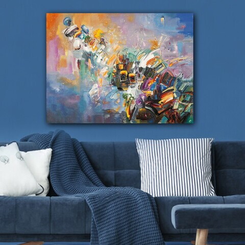 Tablou decorativ, 1099772342_70100, Canvas, Rama din lemn (grosime 3 cm), Multicolor