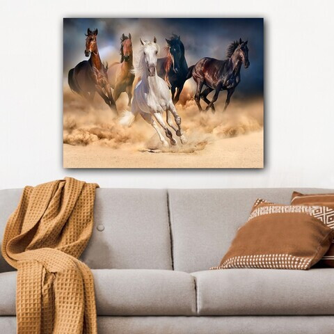 Tablou decorativ, 323504294_70100, Canvas, Rama din lemn (grosime 3 cm), Multicolor