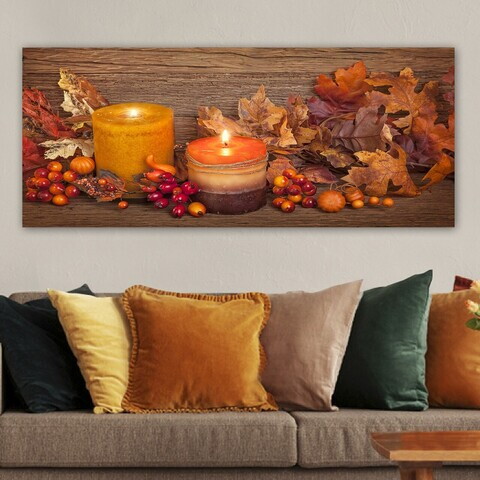 Tablou decorativ, YTY128435_50120, Canvas, Rama din lemn (grosime 3 cm), Multicolor