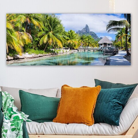 Tablou decorativ, YTY268203_50120, Canvas, Rama din lemn (grosime 3 cm), Multicolor