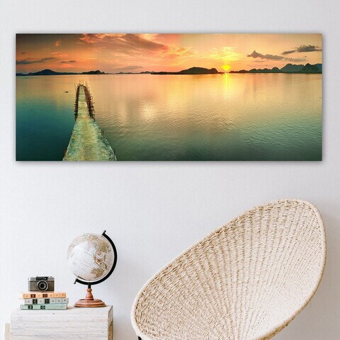 Tablou decorativ, YTY609575_50120, Canvas, Rama din lemn (grosime 3 cm), Multicolor