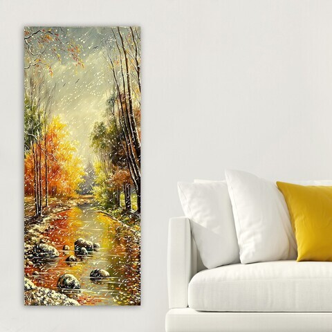 Tablou decorativ, DKY17038537_50120, Canvas, Rama din lemn (grosime 3 cm), Multicolor