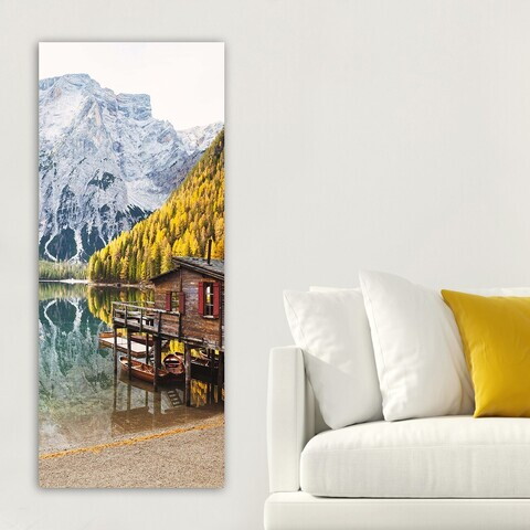 Tablou decorativ, DKY311053635920_50120, Canvas, Rama din lemn (grosime 3 cm), Multicolor
