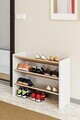 Pantofar, Hanah Home, Werna, 78.5x60x27.5 cm, PAL, Stejar Sonomo / Alb