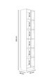 Corp biblioteca, Hanah Home, Bili 5 40, 40x200x28 cm, PAL, Alb