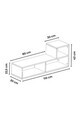 Comoda TV, Hanah Home, Bucak, 110x.43x30 cm, PAL, Stejar Sonomo