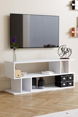Comoda TV, Hanah Home, Selya, 120x50x35 cm, PAL, Alb