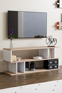 120x50x35 cm, Stejar Sonomo;Alb