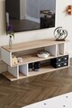 Comoda TV, Hanah Home, Selya, 120x50x35 cm, PAL, Stejar Sonomo / Alb
