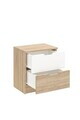 Noptiera, Hanah Home, Lento, 45x50x33 cm, PAL, Stejar Sonomo / Alb