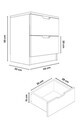 Noptiera, Hanah Home, Lento, 45x50x33 cm, PAL, Stejar Sonomo / Alb