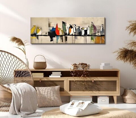 Tablou decorativ, PC349, Bumbac/Poliester, Canvas imprimat, Multicolor