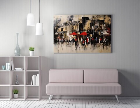 Tablou decorativ, WY407 (70 x 100), Bumbac/Poliester, Canvas imprimat, Multicolor