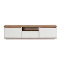 Comoda TV, Hanah Home, Sentinel, 160x42x30 cm, PAL, Pin Atlantic / Alb