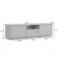 Comoda TV, Hanah Home, Sentinel, 160x42x30 cm, PAL, Pin Atlantic / Alb