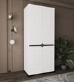 Dulap pentru haine, Hanah Home, Floransa Star 90, 90x210x52 cm, PAL MELAMINAT, Alb