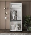 Dulap pentru haine, Hanah Home, Floransa Star 90, 90x210x52 cm, PAL MELAMINAT, Alb