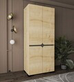 Dulap pentru haine, Hanah Home, Floransa Star 90, 90x210x52 cm, PAL MELAMINAT, Maro