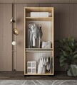 Dulap pentru haine, Hanah Home, Floransa Star 90, 90x210x52 cm, PAL MELAMINAT, Maro