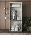 Dulap pentru haine, Hanah Home, Floransa Star 90, 90x210x52 cm, PAL MELAMINAT, Gri