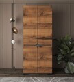 Dulap pentru haine, Hanah Home, Floransa Star 90, 90x210x52 cm, PAL MELAMINAT, Maro