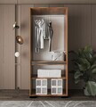 Dulap pentru haine, Hanah Home, Floransa Star 90, 90x210x52 cm, PAL MELAMINAT, Maro