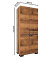 Dulap pentru haine, Hanah Home, Floransa Star 90, 90x210x52 cm, PAL MELAMINAT, Maro