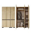 Dulap pentru haine, Hanah Home, Floransa 135, 135x210x52 cm, PAL MELAMINAT, Stejar safir / Antracit