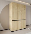 Dulap pentru haine, Hanah Home, Floransa 135, 135x210x52 cm, PAL MELAMINAT, Stejar safir / Antracit