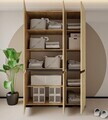 Dulap pentru haine, Hanah Home, Floransa 135, 135x210x52 cm, PAL MELAMINAT, Stejar safir / Antracit