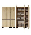 Dulap pentru haine, Hanah Home, Floransa 135, 135x210x52 cm, PAL MELAMINAT, Stejar safir / Antracit