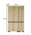Dulap pentru haine, Hanah Home, Floransa 135, 135x210x52 cm, PAL MELAMINAT, Stejar safir / Antracit