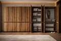 Dulap pentru haine, Hanah Home, Floransa 180, 180x210x52 cm, PAL MELAMINAT, Nuc / Antracit
