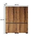 Dulap pentru haine, Hanah Home, Floransa 180, 180x210x52 cm, PAL MELAMINAT, Nuc / Antracit