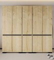 Dulap pentru haine, Hanah Home, Floransa 225, 225x212x52 cm, PAL MELAMINAT, Stejar safir / Antracit